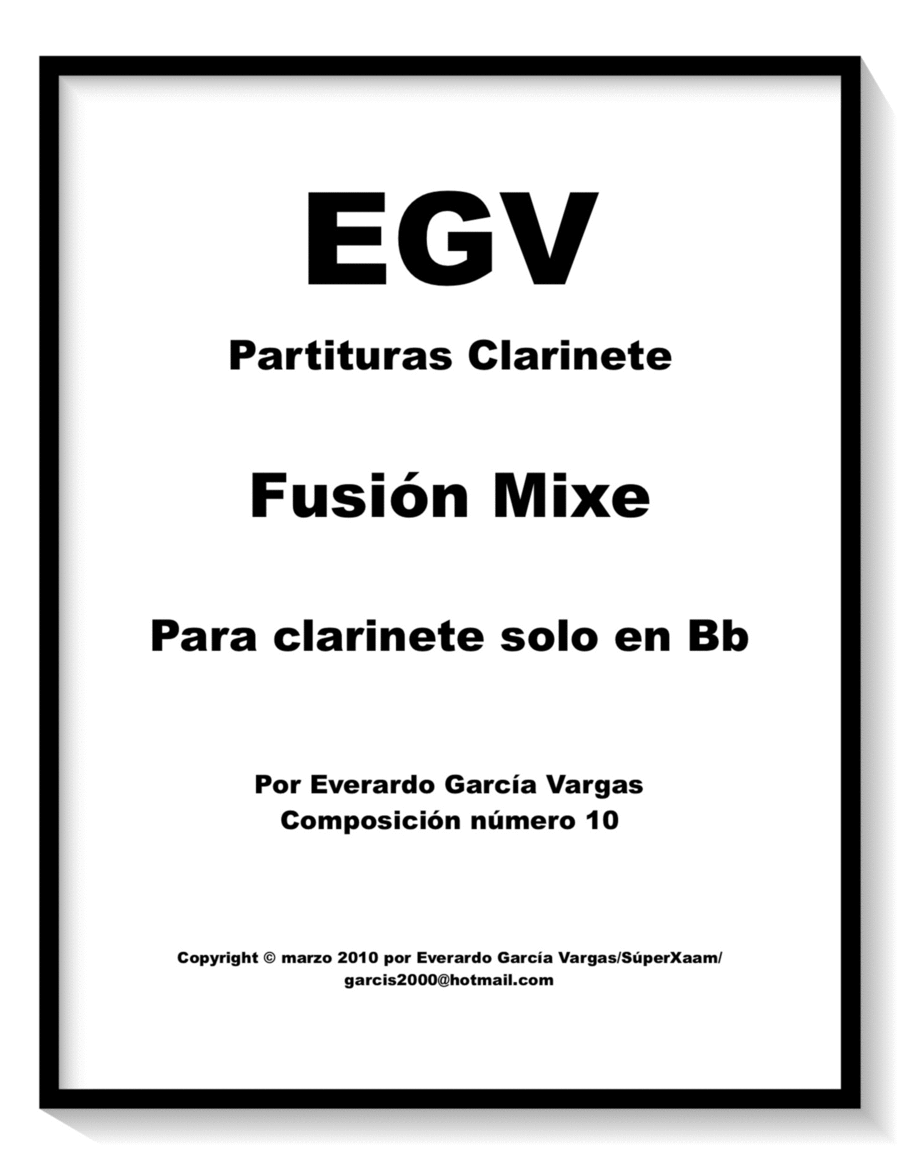 Fusión Mixe - Para Clarinete Solo en Bb image number null