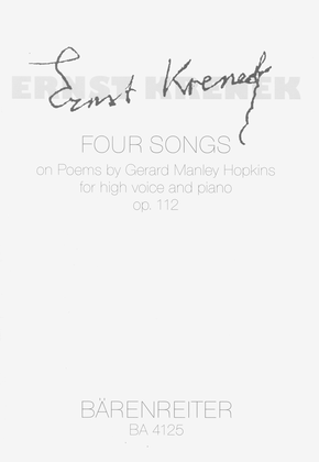 Four Songs nach Gedichten von Gerard Manley Hopkins, Op. 112