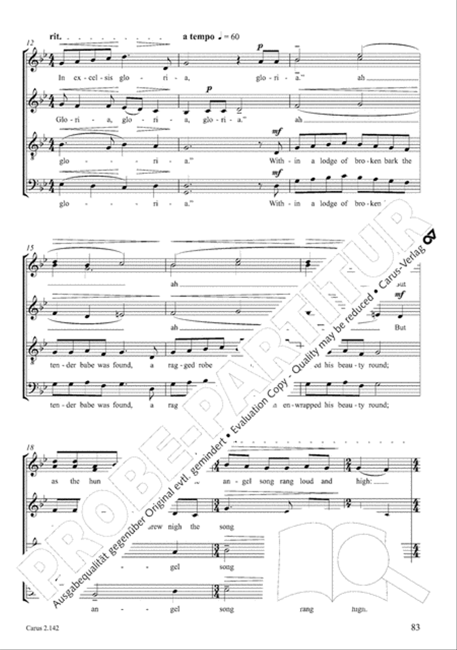 Christmas Carols of the World. Choral collection 4-Part scores gallery preview page 73