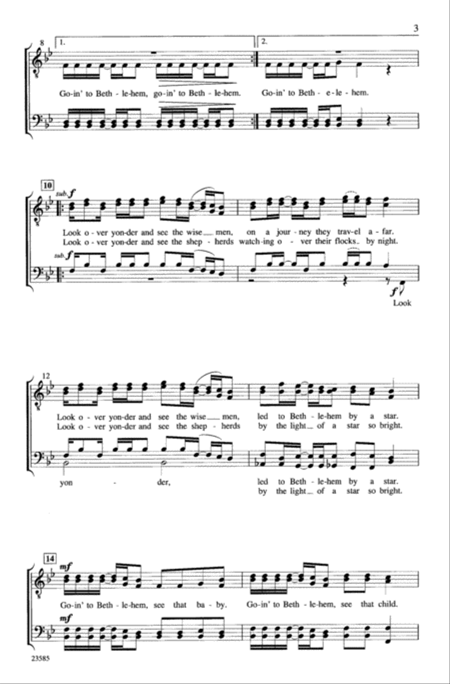 Goin' to Bethlehem Goin' to Bethlehem Men's Choir scores gallery preview page 3