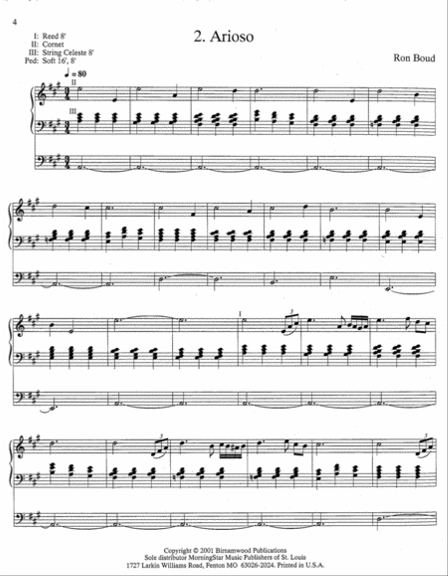 Triptych for Organ Organ Solo scores gallery preview page 2