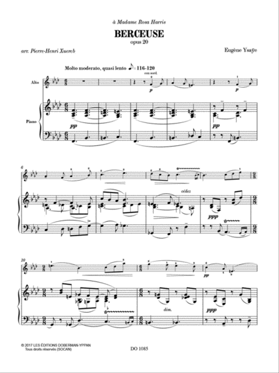 Berceuse, opus 20 Berceuse, opus 20 Viola scores gallery preview page 2