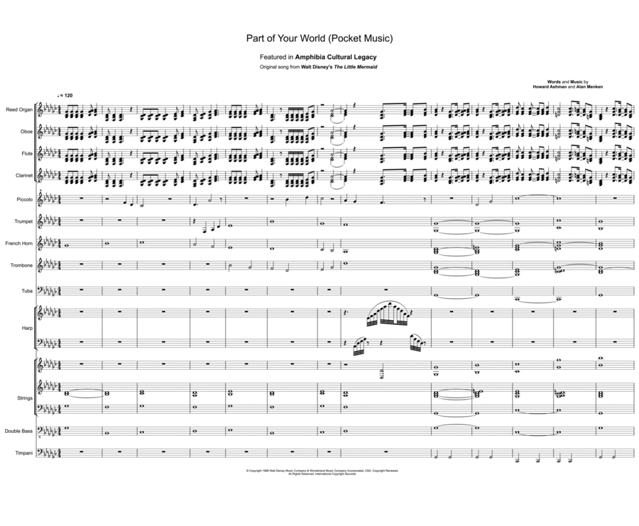 Part Of Your World (reprise) Full Orchestra scores gallery preview page 1
