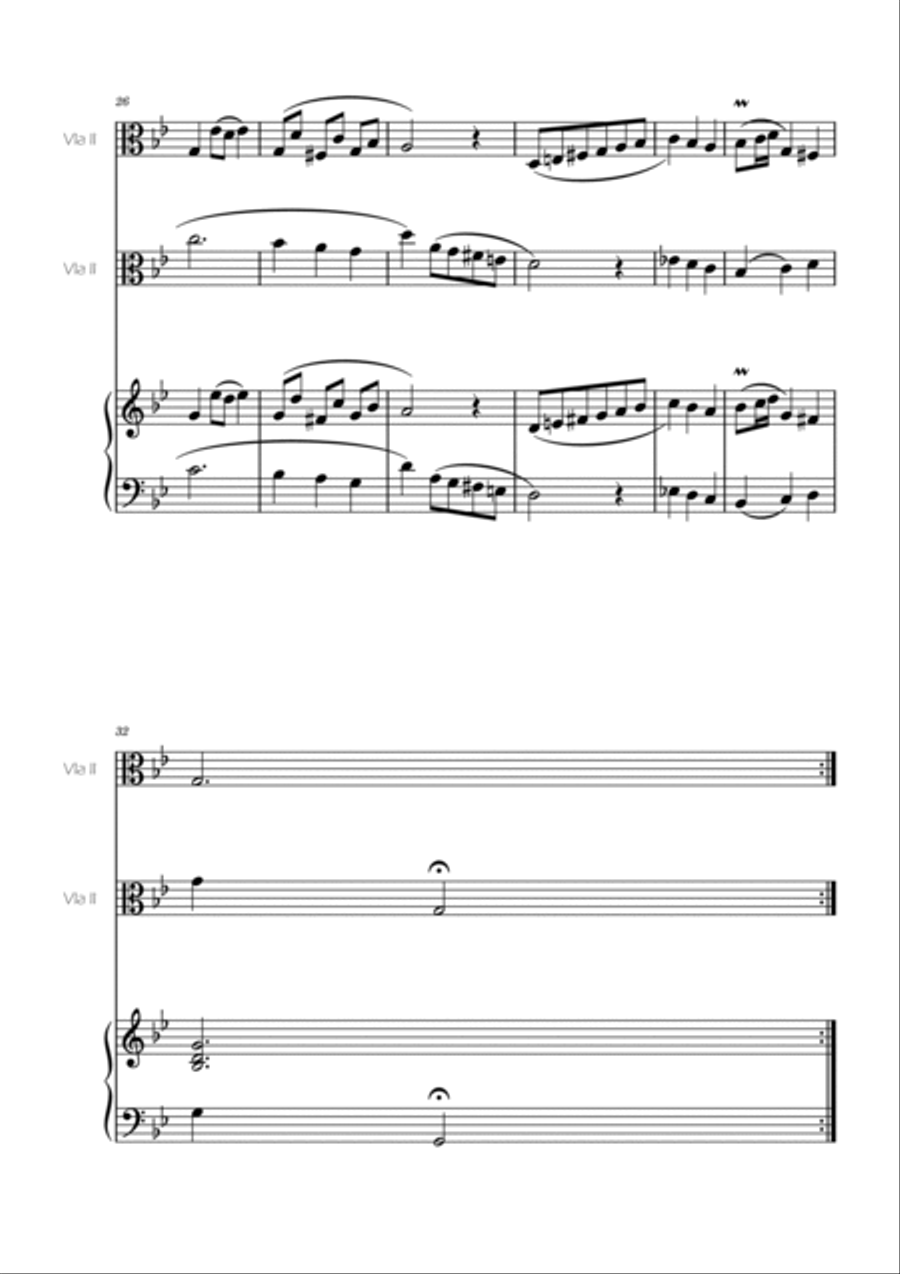 Minuet in G minor BWV Anh. 115 - Bach - Viola Duo String Duet scores gallery preview page 3