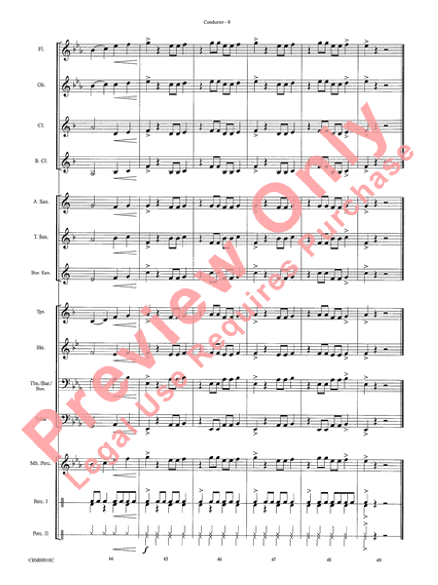 The Magnificent Seven Concert Band scores gallery preview page 11