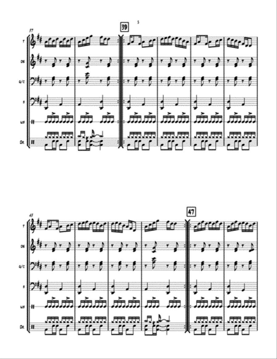 Leather Britches an Appalachian Fiddle tune for Steel Band Steel Drum Band scores gallery preview page 5