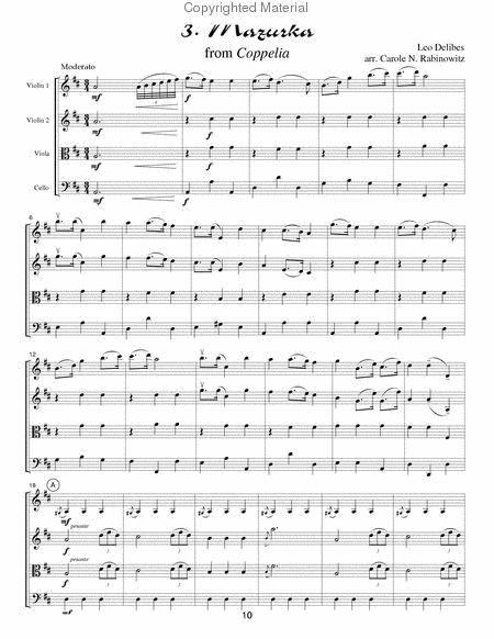Ballet Classics for String Quartet - Score image number null