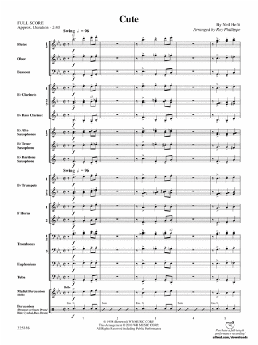Cute: Score Concert Band scores gallery preview page 2