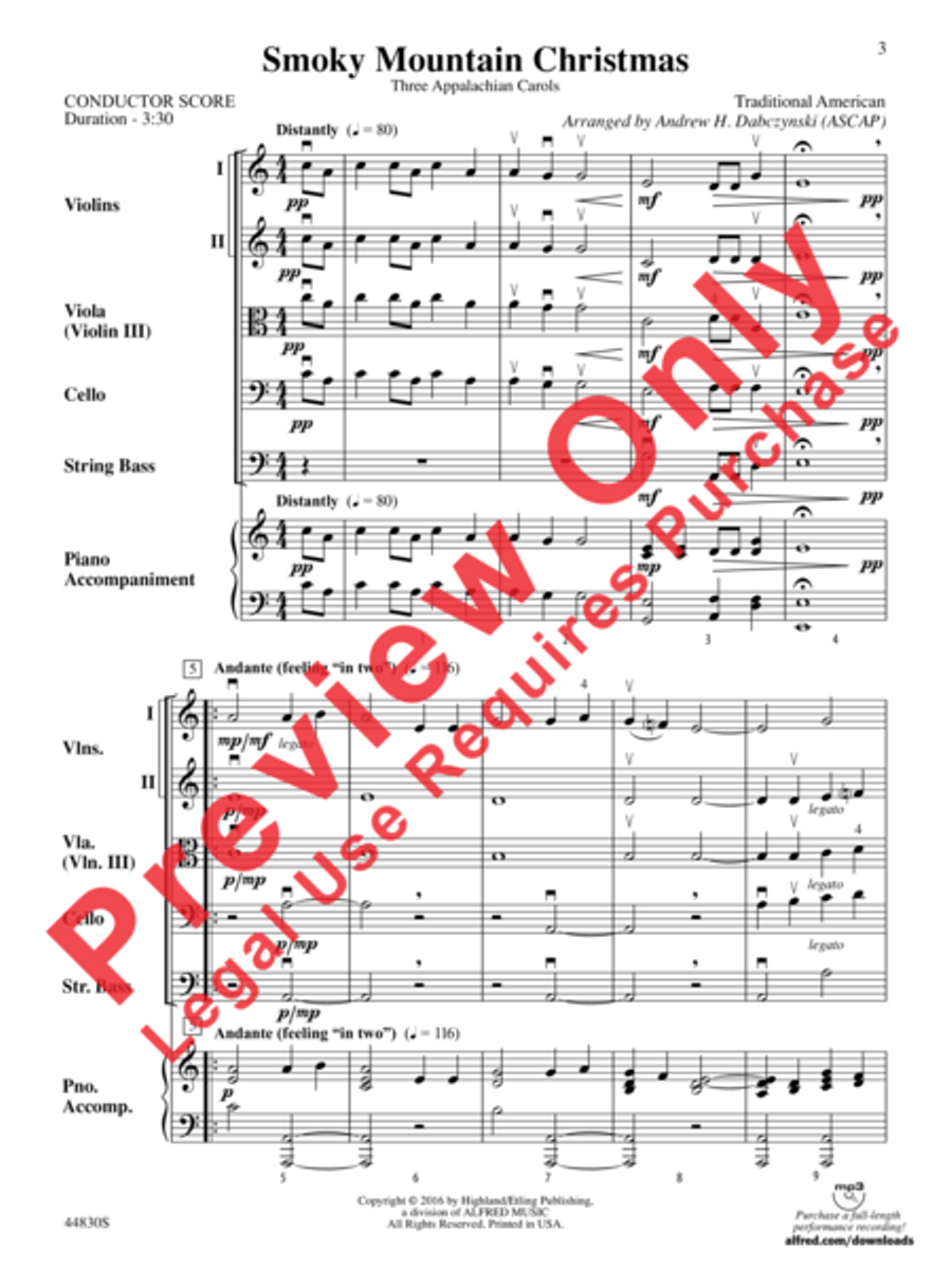 Smoky Mountain Christmas Smoky Mountain Christmas String Orchestra scores gallery preview page 4