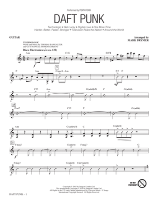 Book cover for Daft Punk (Choral Medley) (arr. Mark Brymer) - Guitar