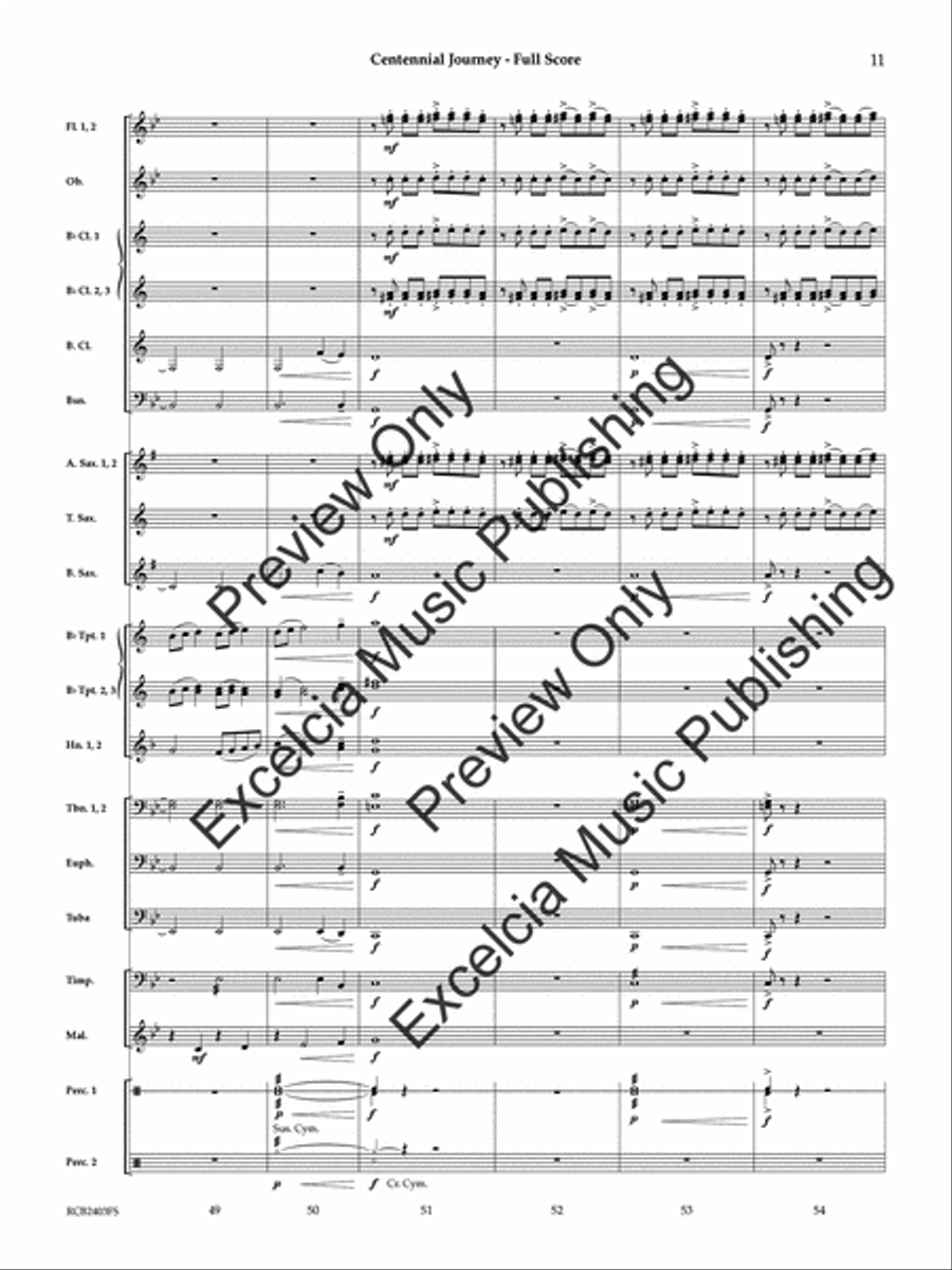 Centennial Journey Centennial Journey Concert Band scores gallery preview page 12