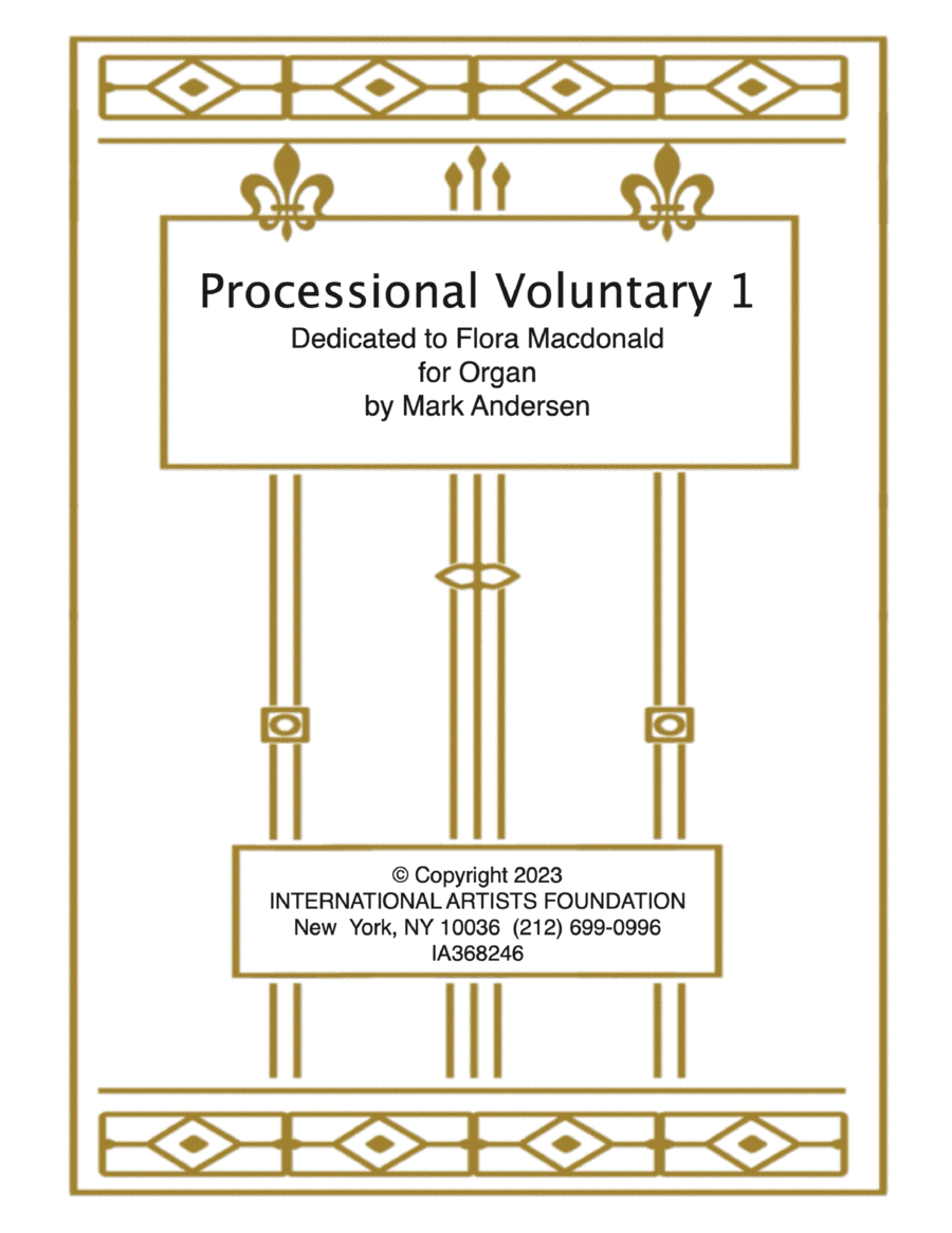 Processional Voluntary No.1 for organ by Mark Andersen Organ Solo scores gallery preview page 1
