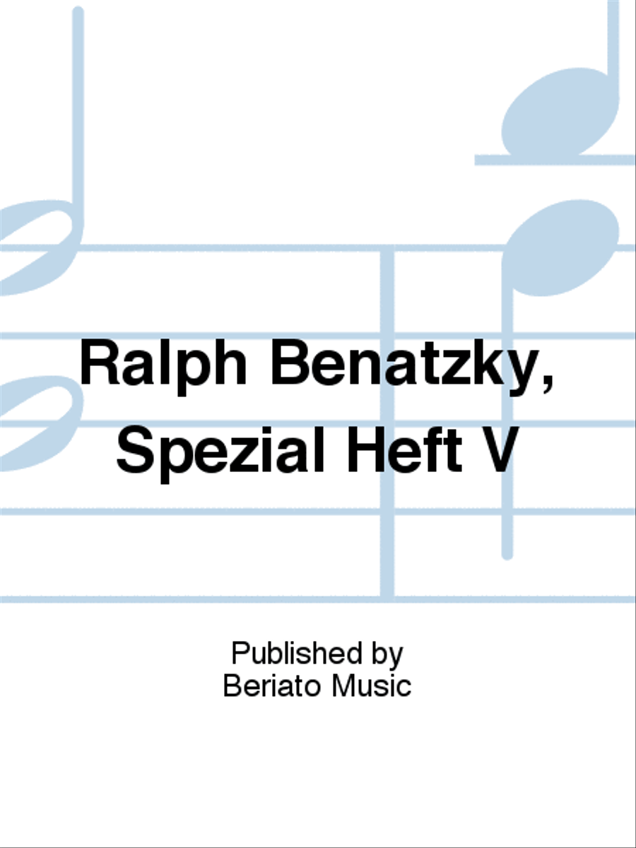 Ralph Benatzky, Spezial Heft V Voice Solo scores gallery preview page 1