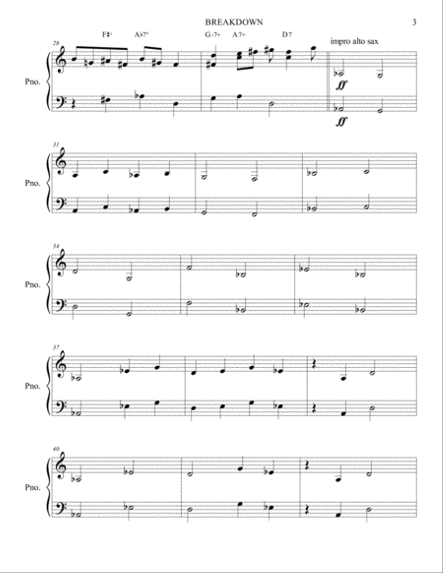 BREACKDOWN BREACKDOWN Jazz Ensemble scores gallery preview page 3