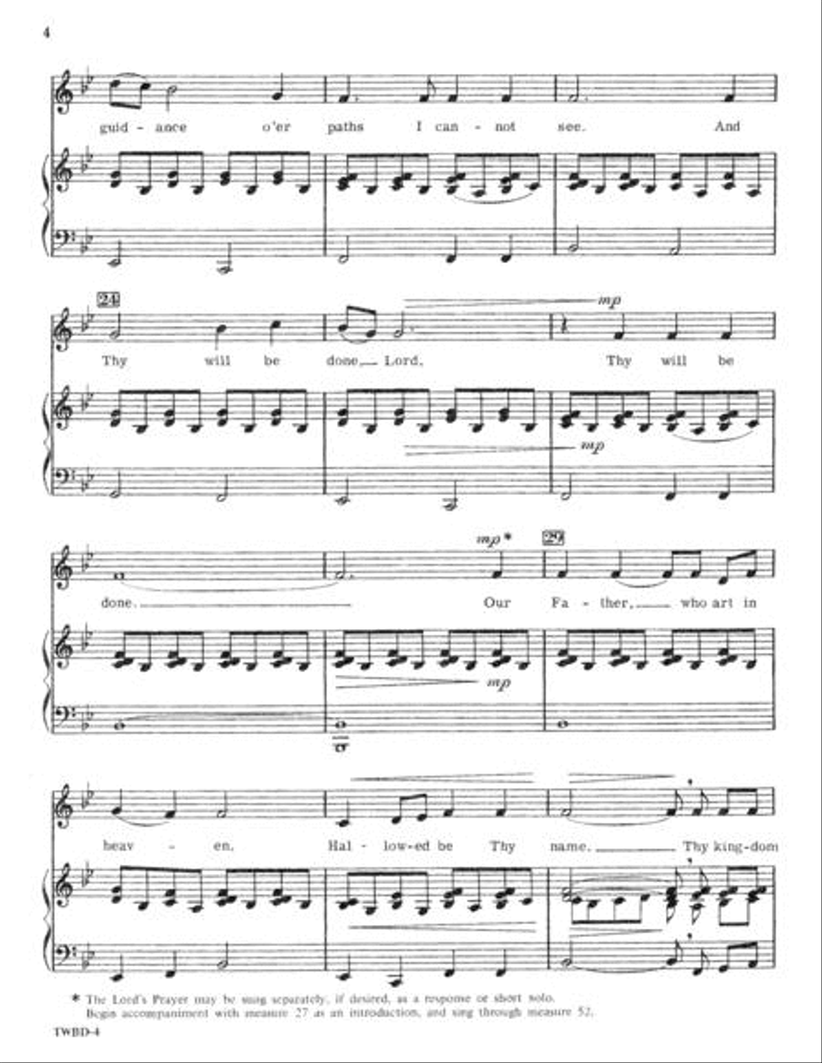 Thy Will Be Done Medium Voice scores gallery preview page 3