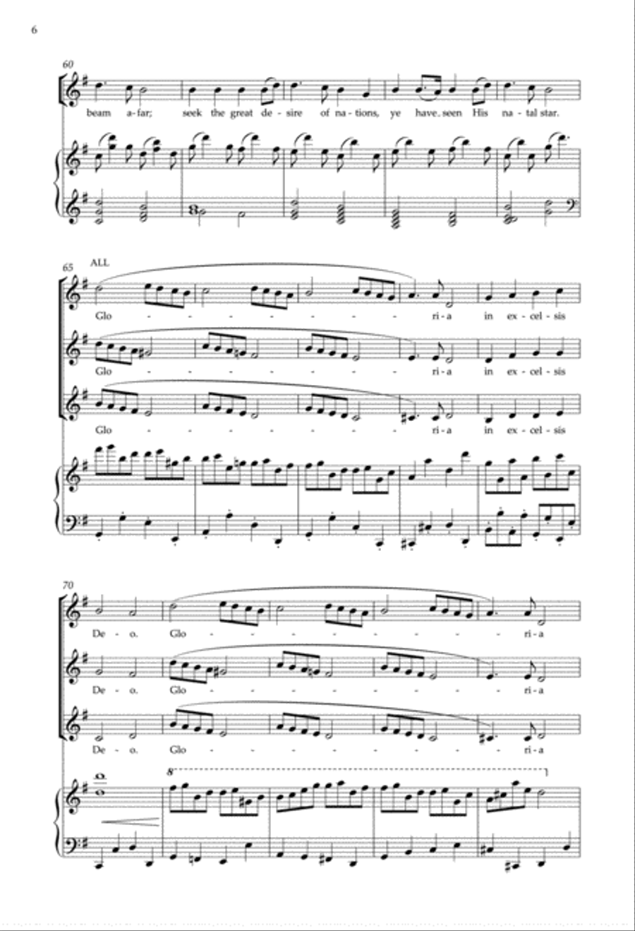 Angels from the Realms of Glory from Enchanted Carols SSA scores gallery preview page 6