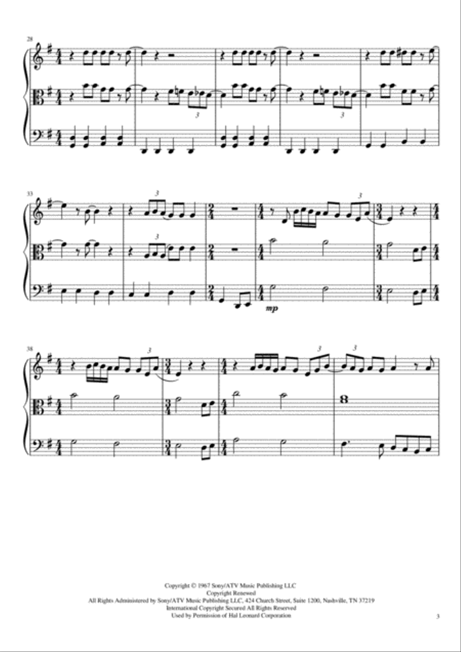 All You Need Is Love String Trio scores gallery preview page 4