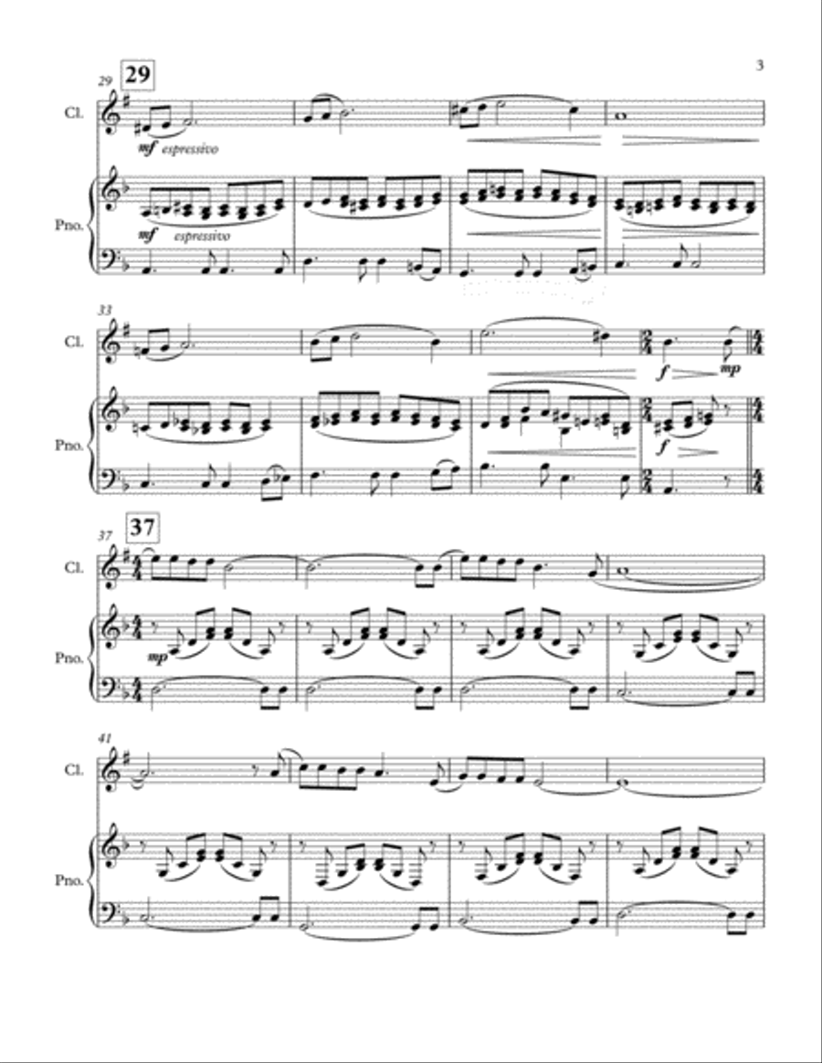 Walking In The Air Clarinet Solo scores gallery preview page 3