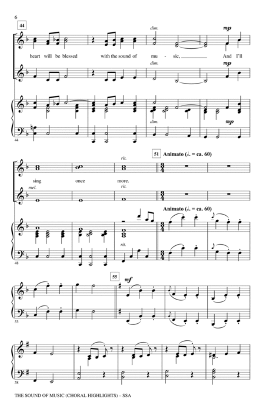 The Sound Of Music (Choral Highlights) (arr. John Leavitt) SSA scores gallery preview page 5