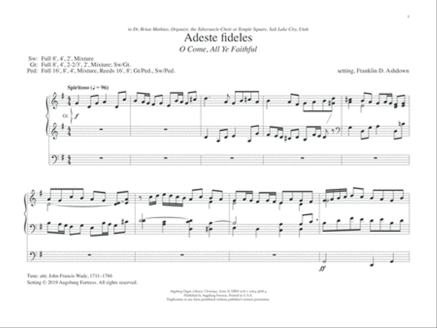 Augsburg Organ Library Series 2: Christmas Organ Solo scores gallery preview page 5