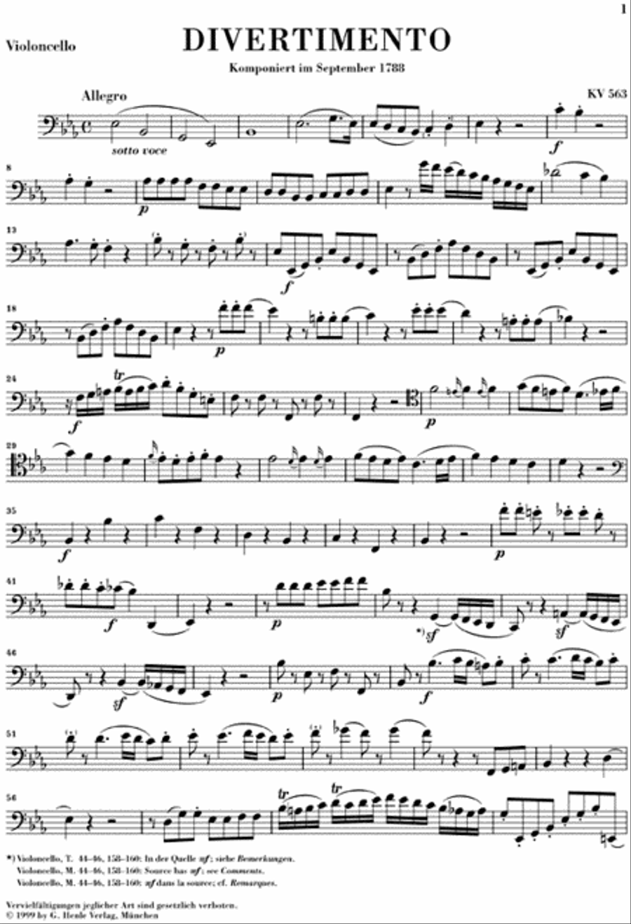 String Trio E Flat Major K.563 String Trio scores gallery preview page 8