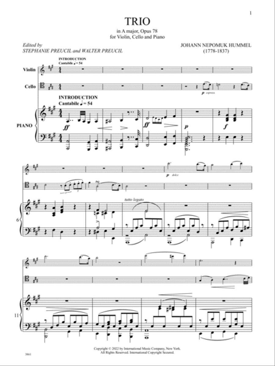 Trio in A major, Op. 78 Piano Trio scores gallery preview page 2