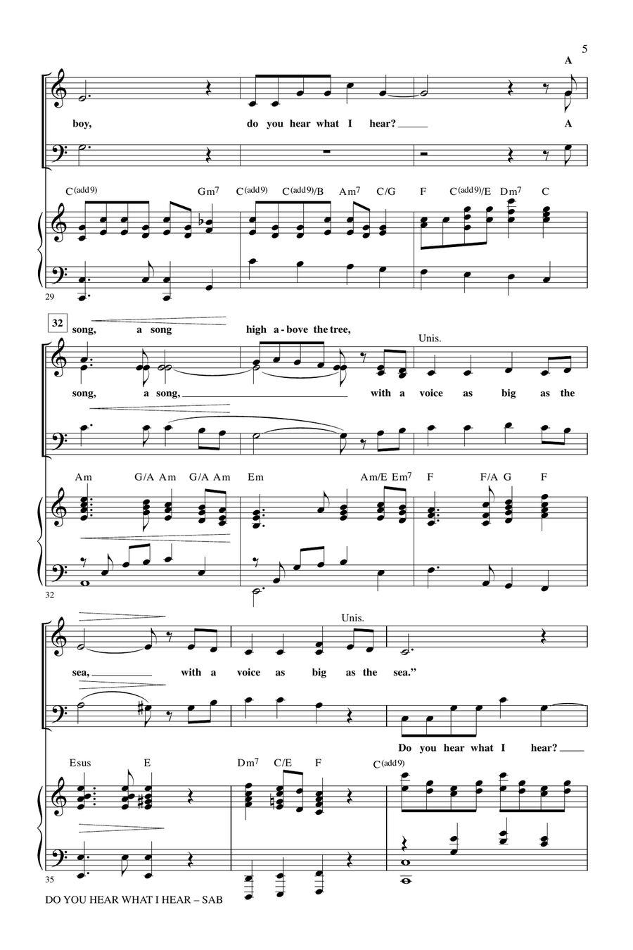 Do You Hear What I Hear (arr. Mark Brymer) 3-Part scores gallery preview page 4