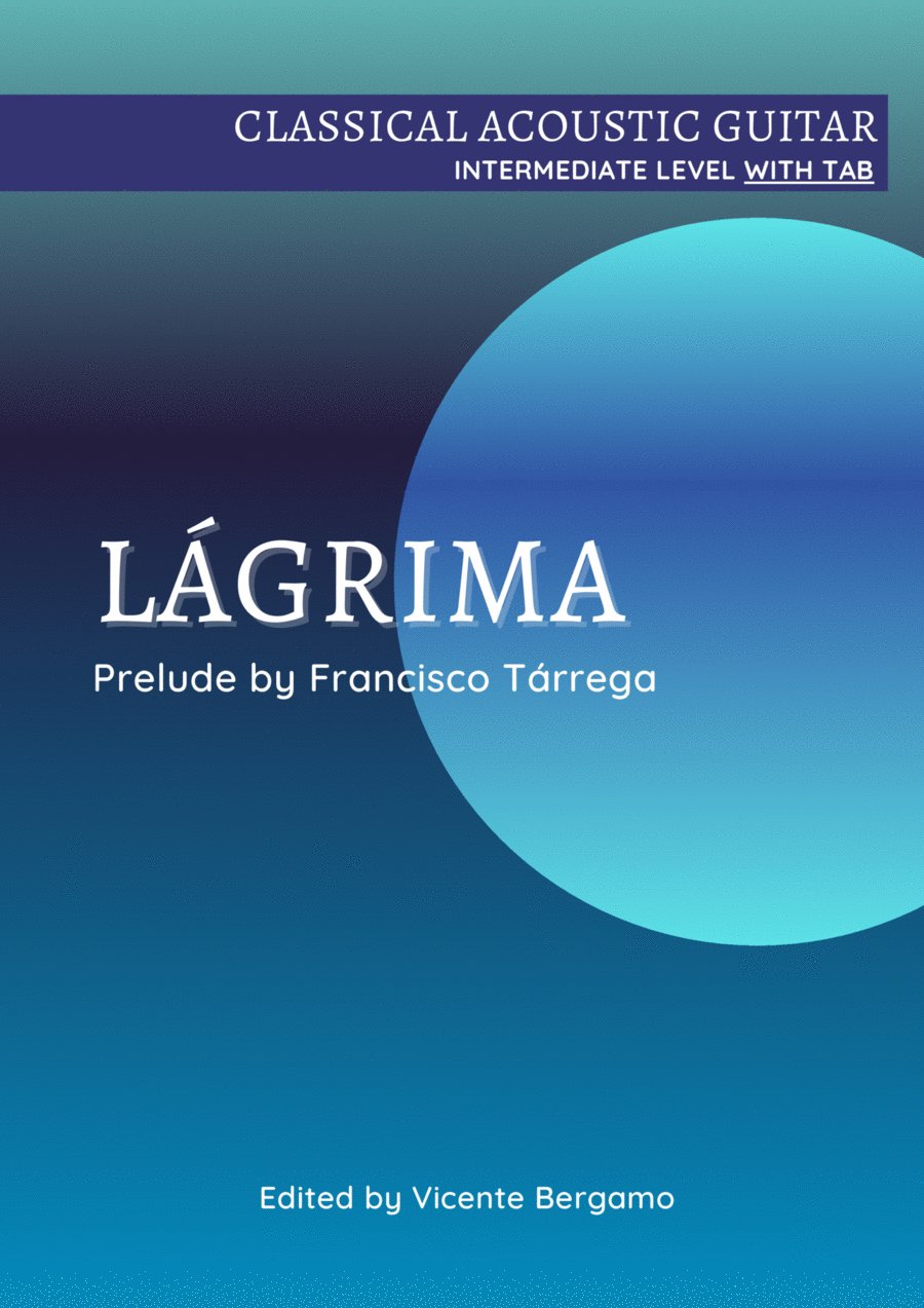 Lágrima - Prelude by Francisco Tárrega (with TAB) Classical Guitar scores gallery preview page 1