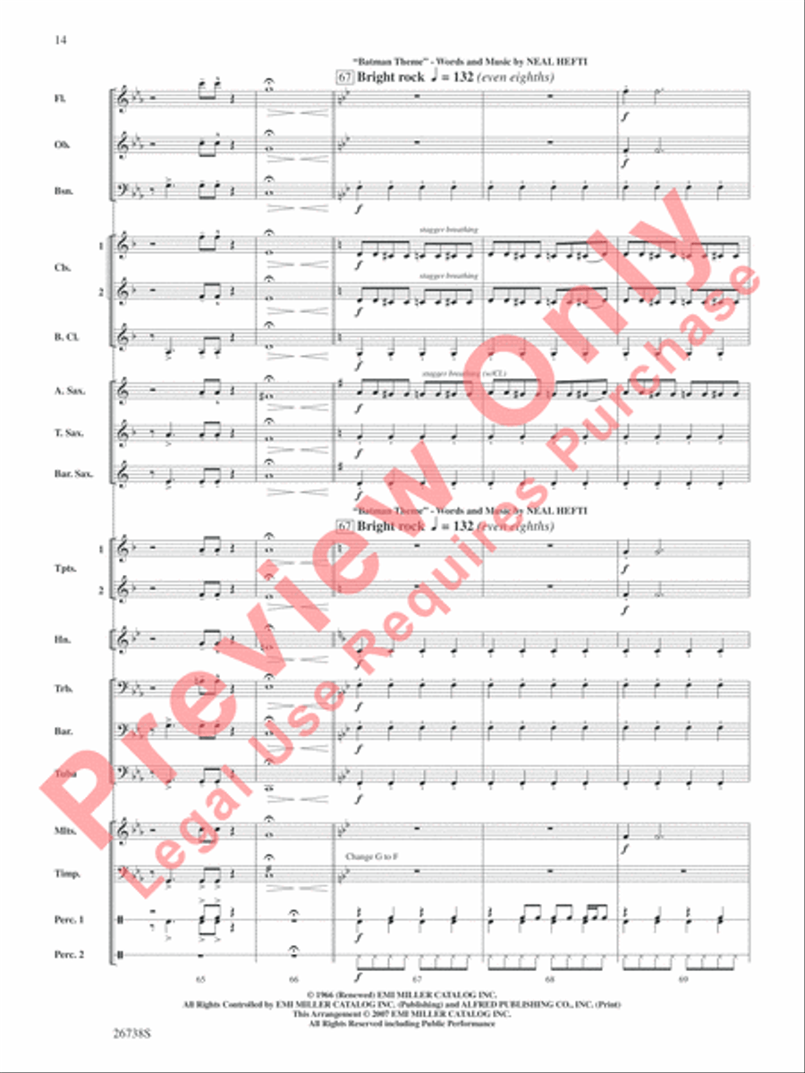 Superheroes R Us Concert Band scores gallery preview page 15