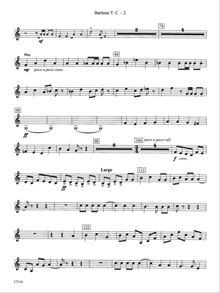 1812 Overture: Baritone T.C. Concert Band scores gallery preview page 2