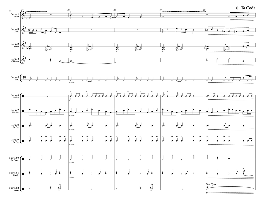 Through Perseverance We Continue Percussion Ensemble scores gallery preview page 6