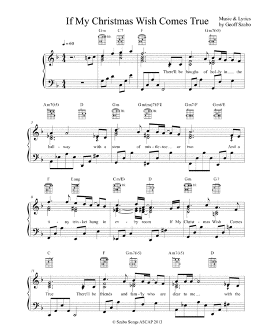 If My Christmas Wish Comes True Voice scores gallery preview page 1