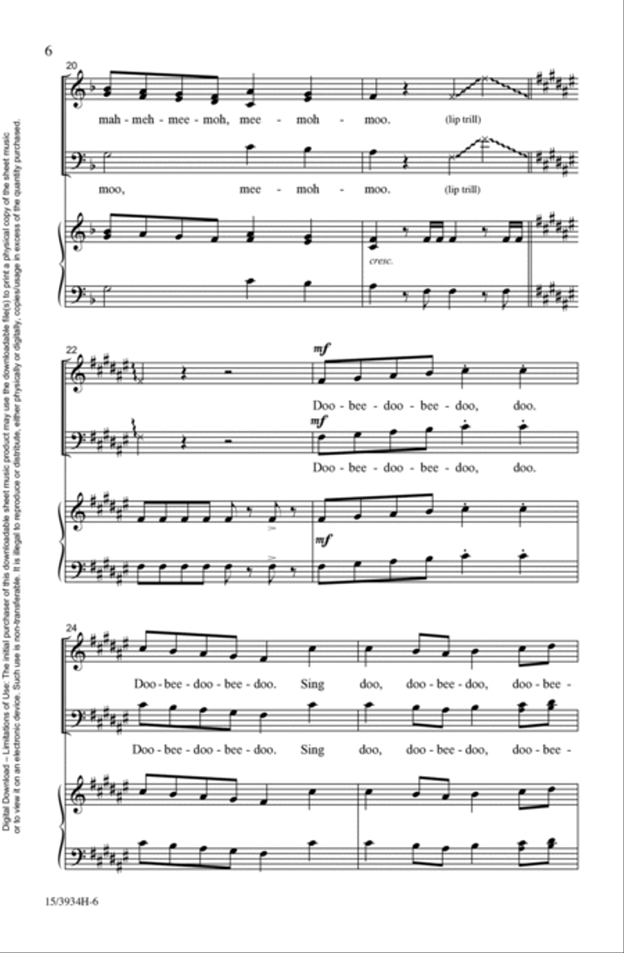 The Warm Up Song 3-Part scores gallery preview page 6