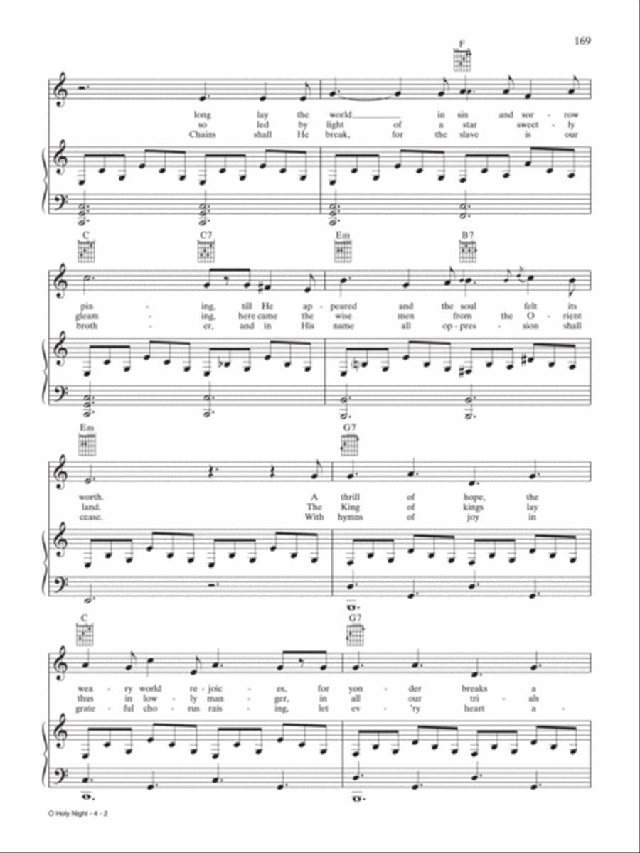 O Holy Night Piano, Vocal, Guitar scores gallery preview page 2