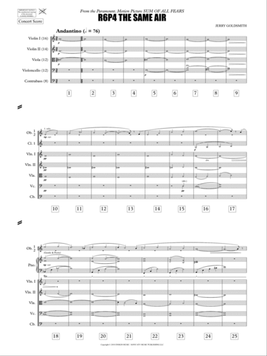 The Sum Of All Fears - Score - Score Only Full Orchestra scores gallery preview page 3