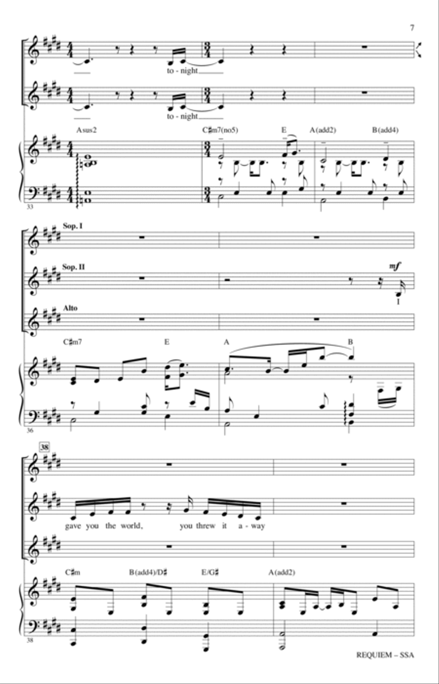 Requiem (from Dear Evan Hansen) (arr. Roger Emerson) SSA scores gallery preview page 6
