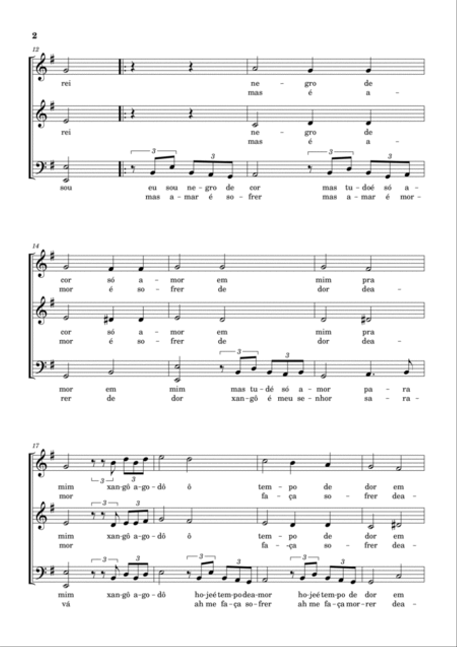 Canto De Xango 3-Part scores gallery preview page 2