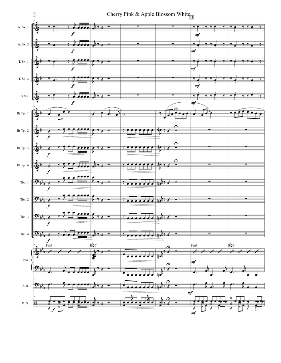 Cherry Pink And Apple Blossom White Jazz Ensemble scores gallery preview page 2