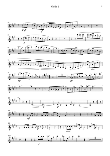 Mendelssohn Symphony No.4 3rd mvt, for string quartet, CM204 image number null
