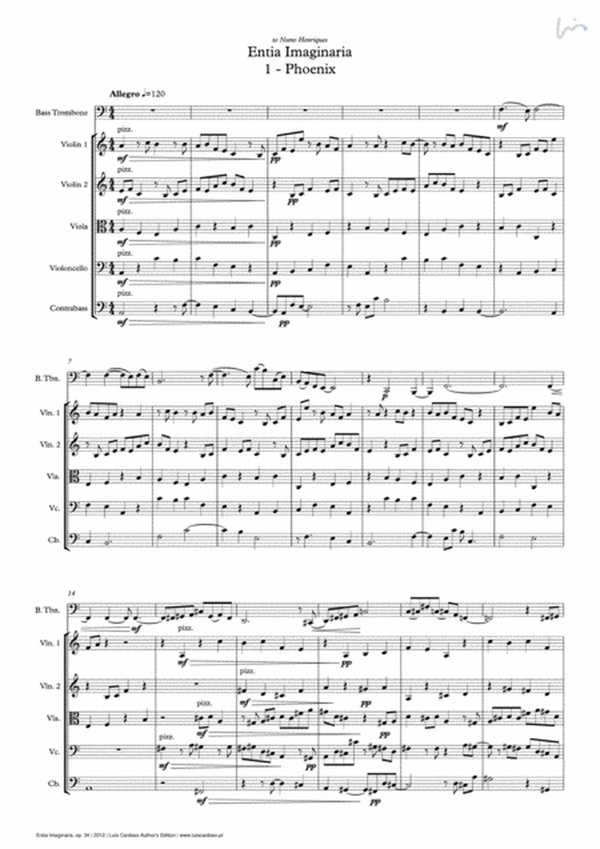 Entia Imaginaria (original version for Bass Trombone & Strings) image number null
