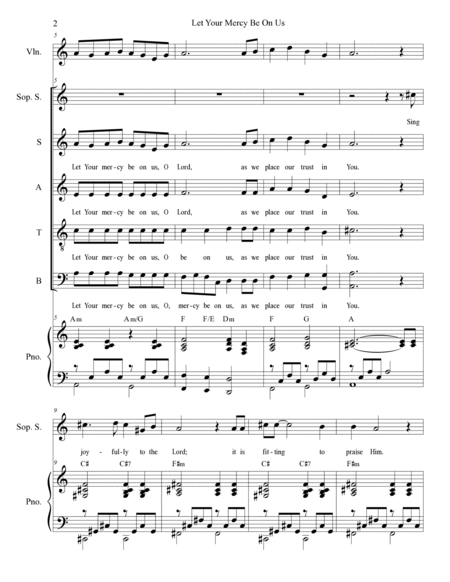 Let Your Mercy Be On Us (Psalm 33) (Solo and SATB) image number null