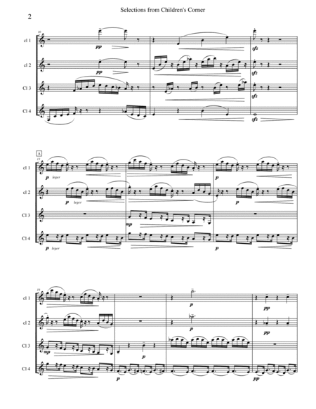 Debussy Children's Corner for Clarinet Quartet image number null