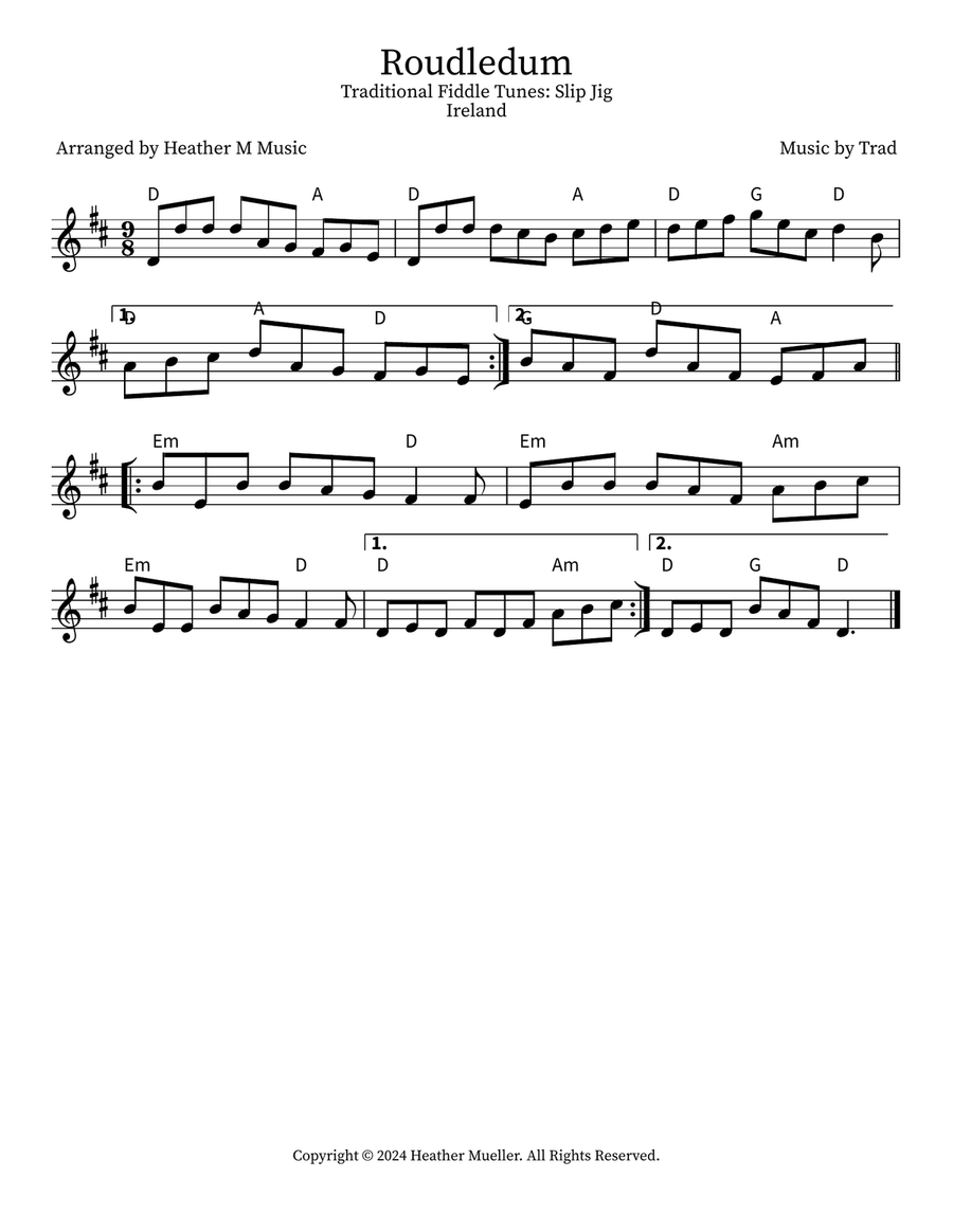 Roudledum Roudledum Violin scores gallery preview page 1