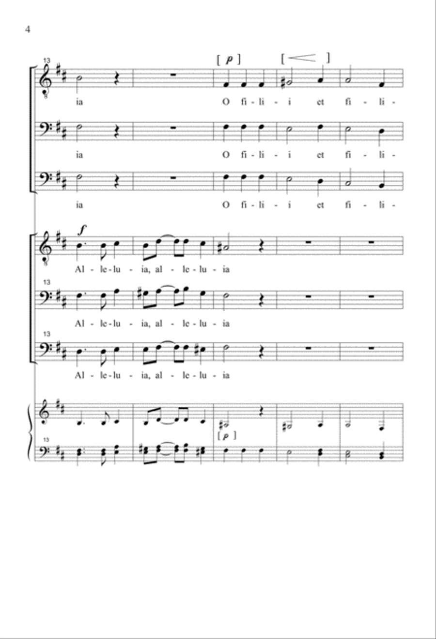 O Filii Et Filiae O Filii Et Filiae TTBB scores gallery preview page 3