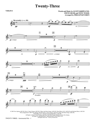 Twenty-Three (arr. Phillip Keveren) - Violin I