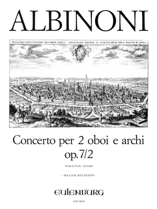 Book cover for Concerto for 2 oboes Op. 7/2