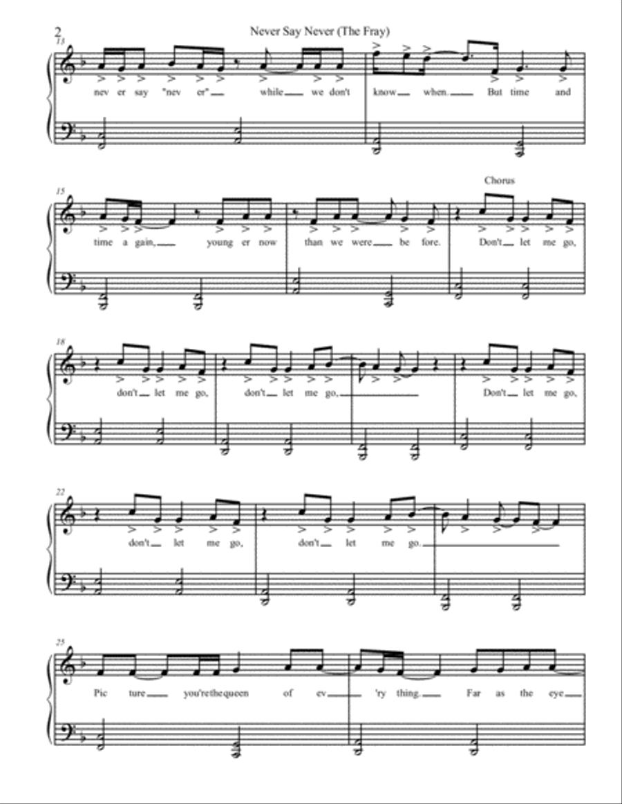Never Say Never Never Say Never Small Ensemble scores gallery preview page 2