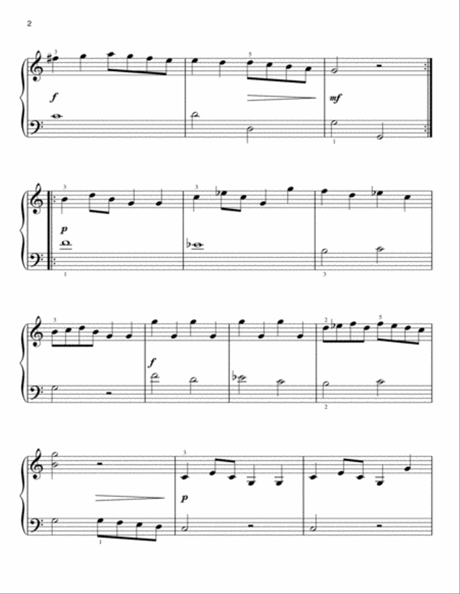 Sonatina in C Major, Op. 36, No. 1 Easy Piano scores gallery preview page 2