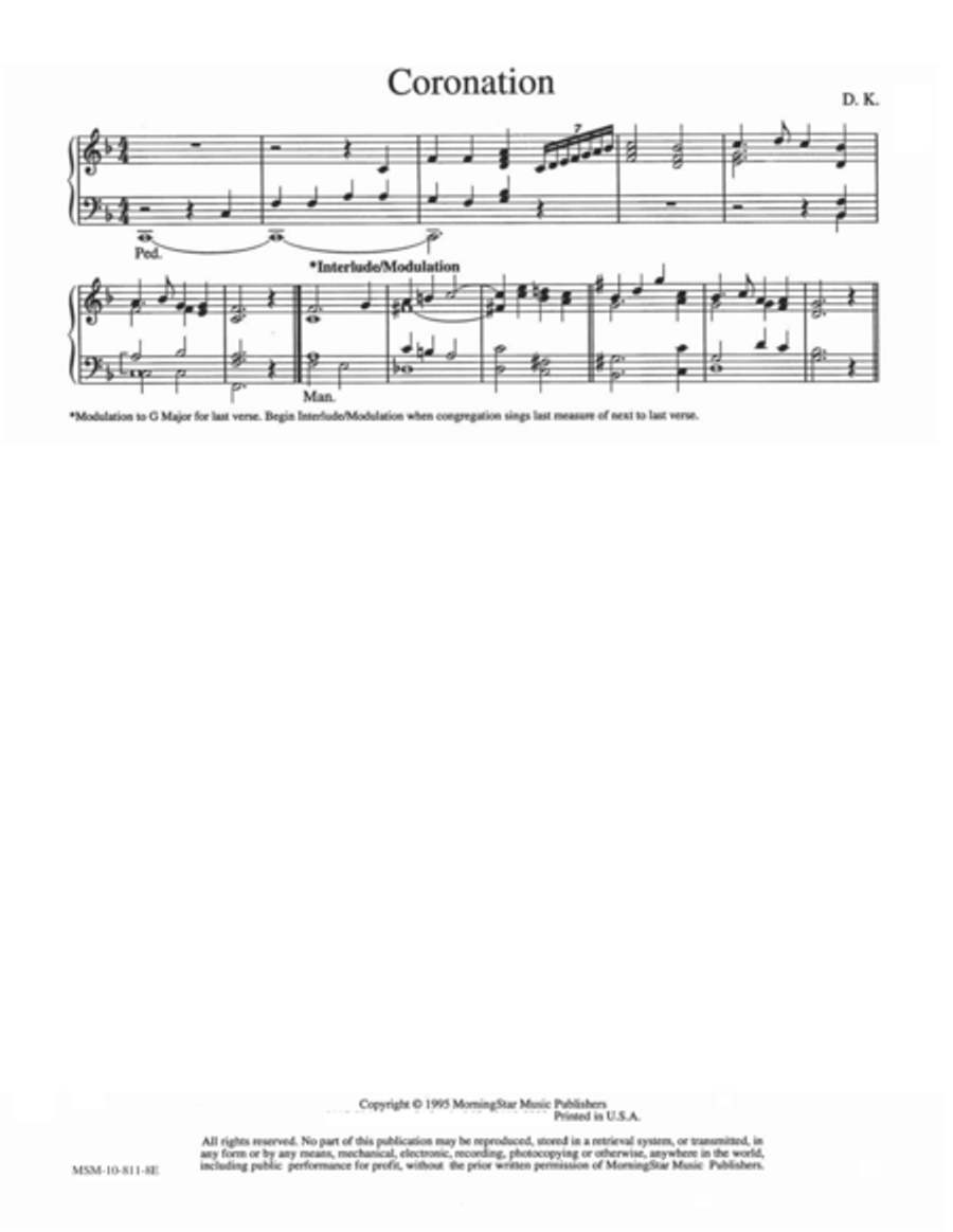 Coronation Organ scores gallery preview page 1