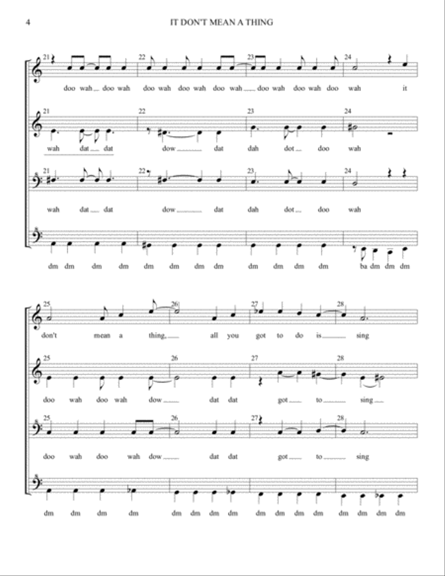 It Don't Mean A Thing (If It Ain't Got That Swing) SSAA scores gallery preview page 4
